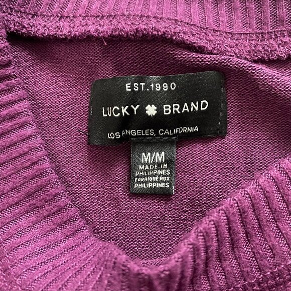 Lucky Brand Purple Crew Neck Pullover Sweater - Picture 13 of 14